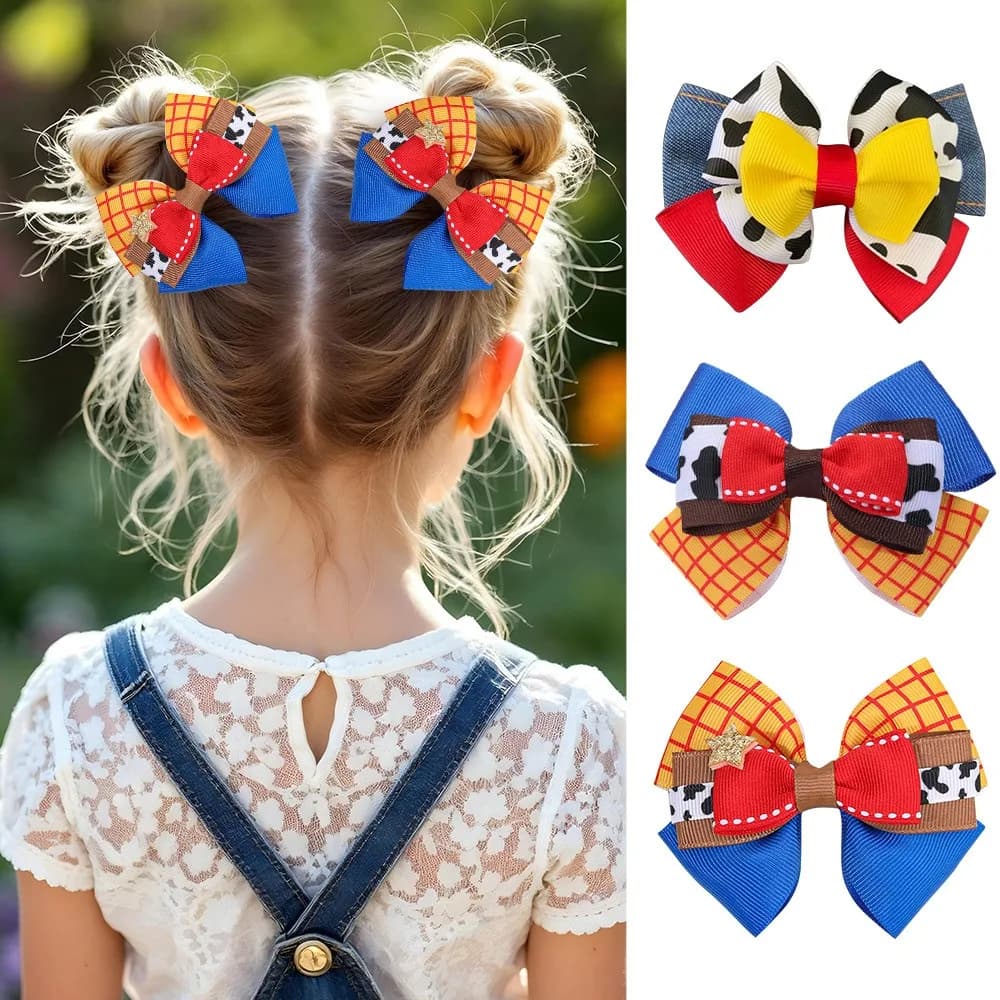 1/2pcs Cute Girl Bow Hair Clip Daily Holiday Decoration Sweet Children's Hair Accessories Side Clip Duckbill Clip Perfect Gift
