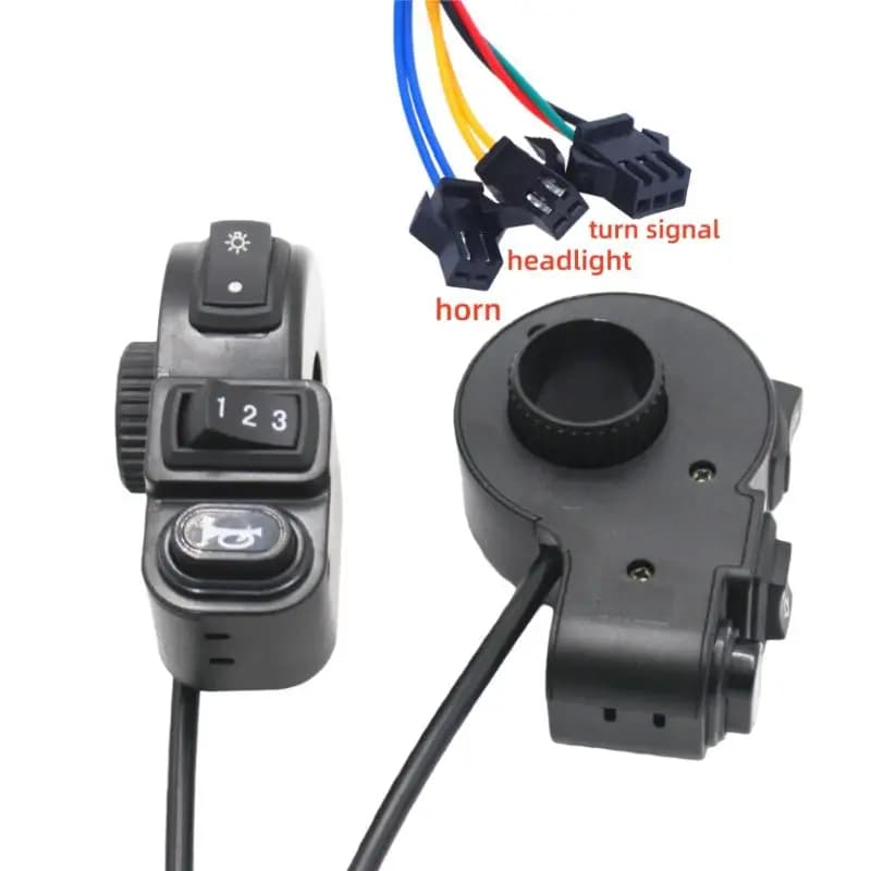 1/3Pcs Motorcycle Accessories 3in1 E-bike Light ON-OFF Switch Horn Turn Signal Switches For Motorcycle Handlebar Switch.