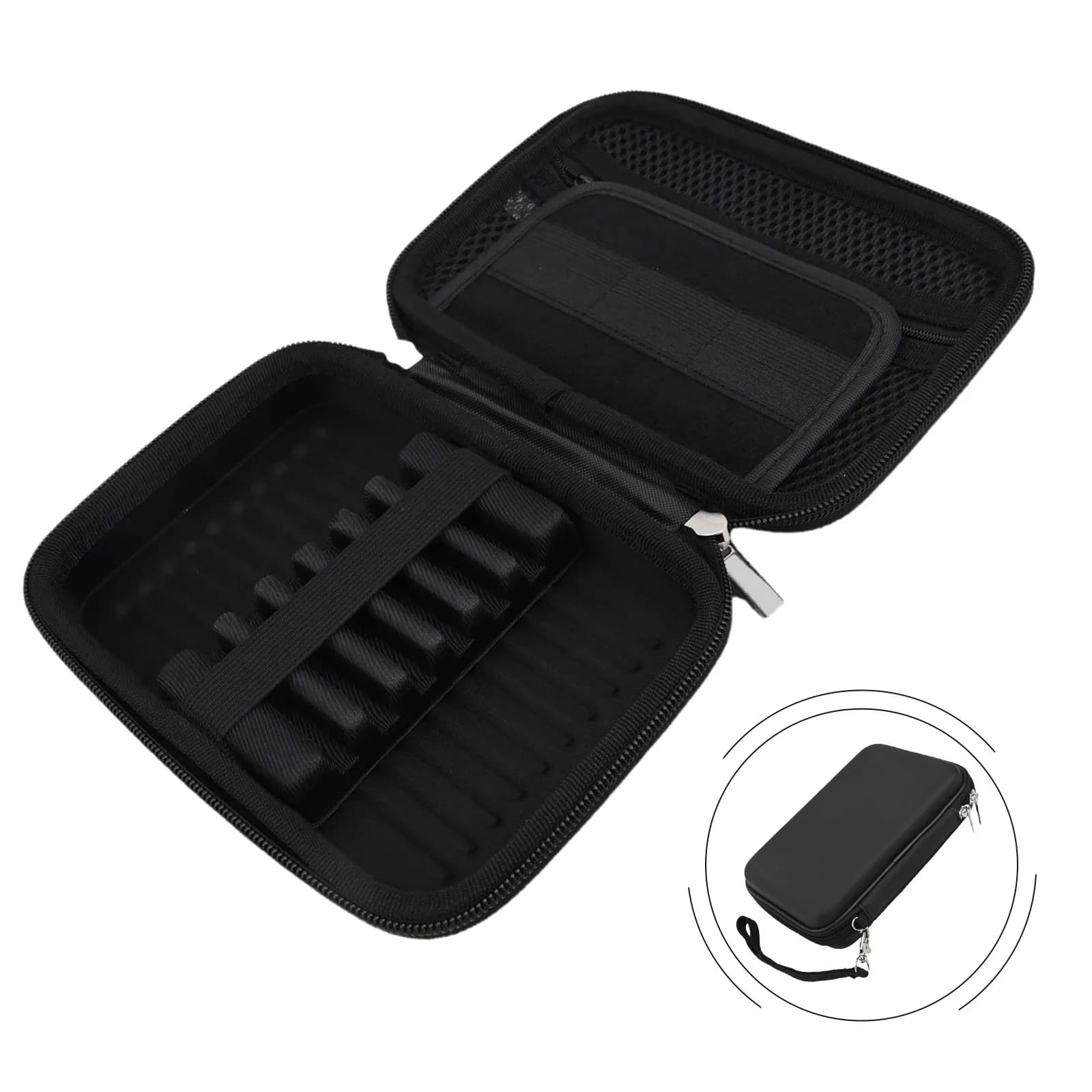 Custodia da viaggio per organizer per freccette in EVA con base di supporto interna per punta in acciaio Borsa per freccette professionali con punta morbida per 6 freccette