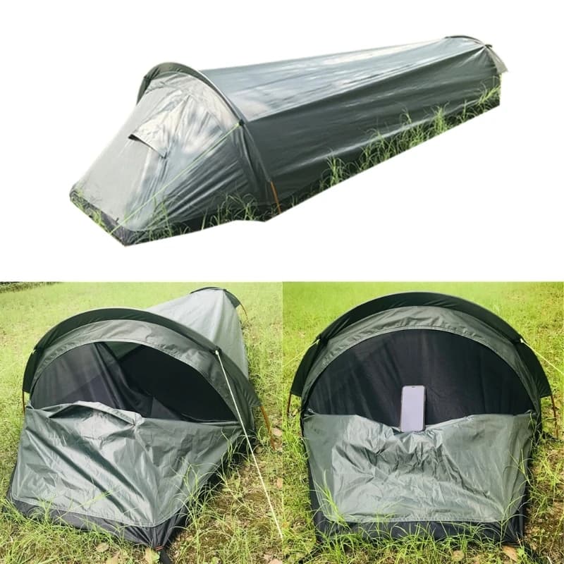 Sacco a a tenuta stagna tenda Bivvy sopravvivenza da campeggio per tenda da bivacco all'aperto, tenda Bivvy per zaino in spalla per singola
