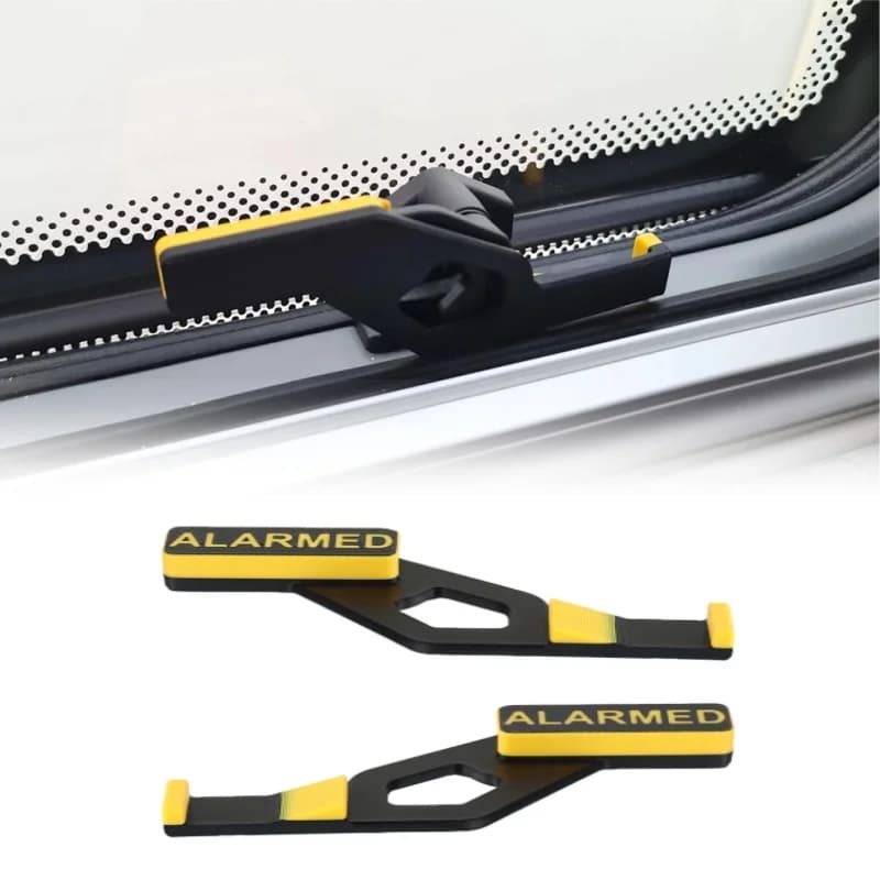 1 pair of ALARMED Motorhome Window Security Locks for Trailer Door Locks Adamo Polyplastic Polyfix RV