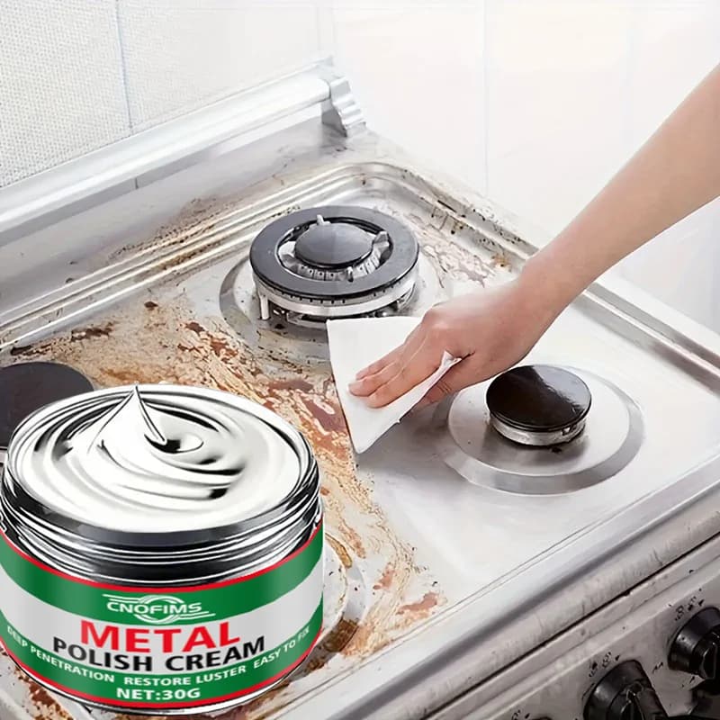 Crema lucidante interamente in metallo - Pasta multifunzionale per riparazioni e lucidatura cromata per auto, moto, camper, utensili da cucina, bagno