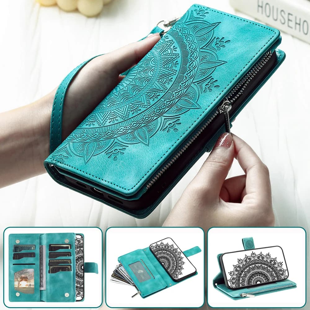 Per Samsung Galaxy A52S 5G 4G Custodia a portafoglio con cerniera Carta in pelle Etui Samsung A53 A33 A23 A13 A73 A52 S A 52 53 33 13 73 Flip Cover