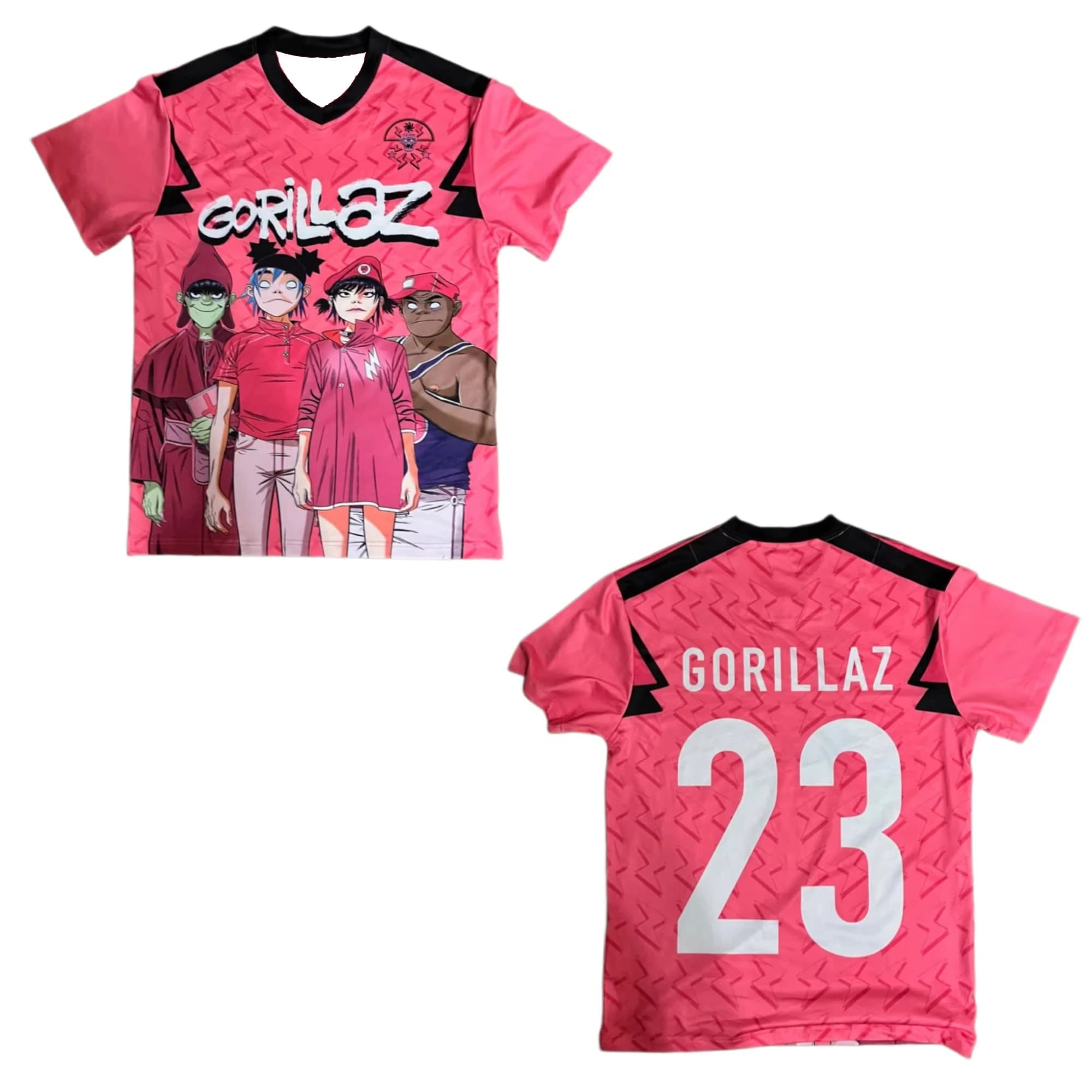 Gorillaz The Mountain Tour 2026 Football Jersey Print T-Shirt for Family Matching Y2k Comfortable Party Outdoor Tee Fan Top