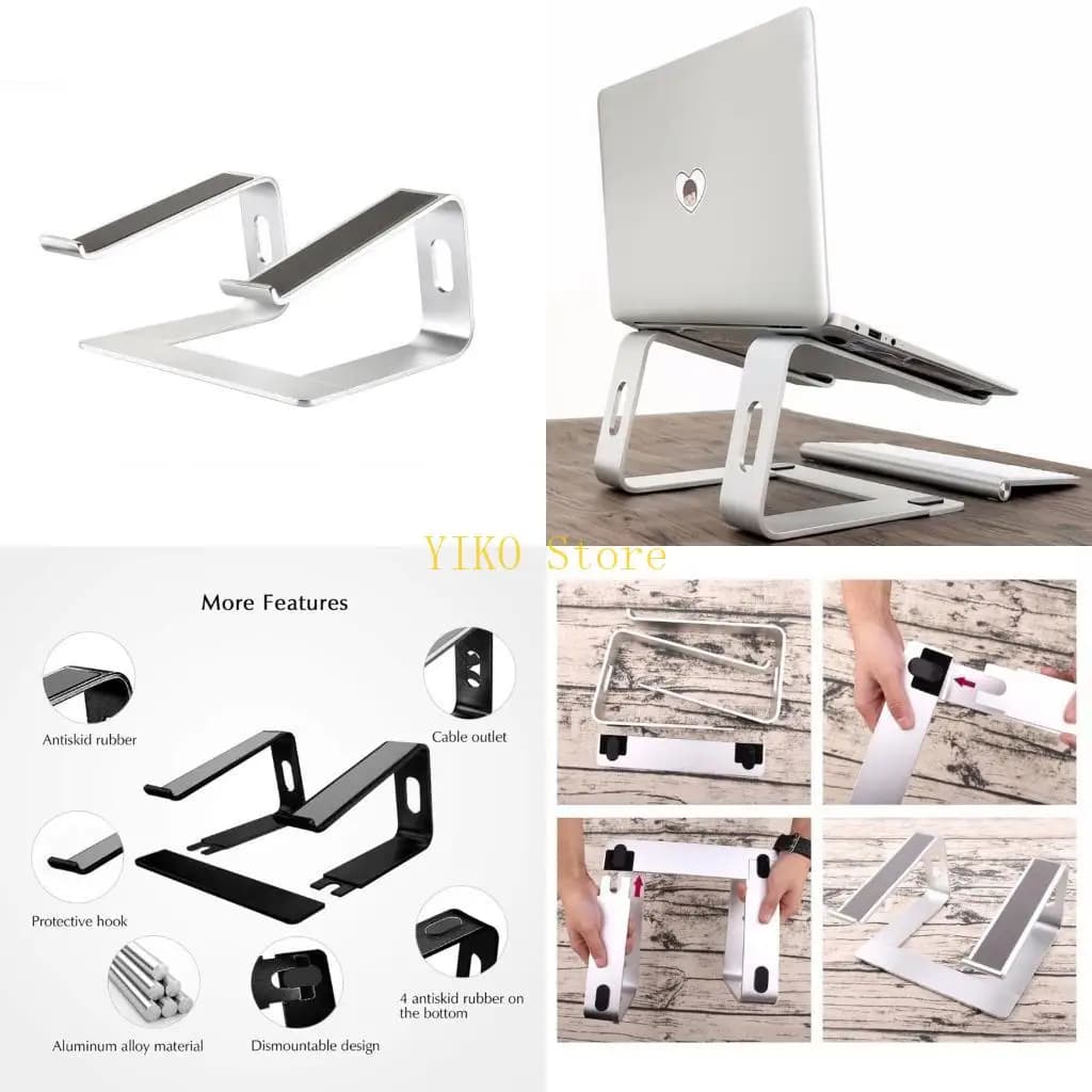 K32C Supporto per laptop in lega alluminio Staffa raffreddamento per laptop da tavolo verticale Base per supporto per