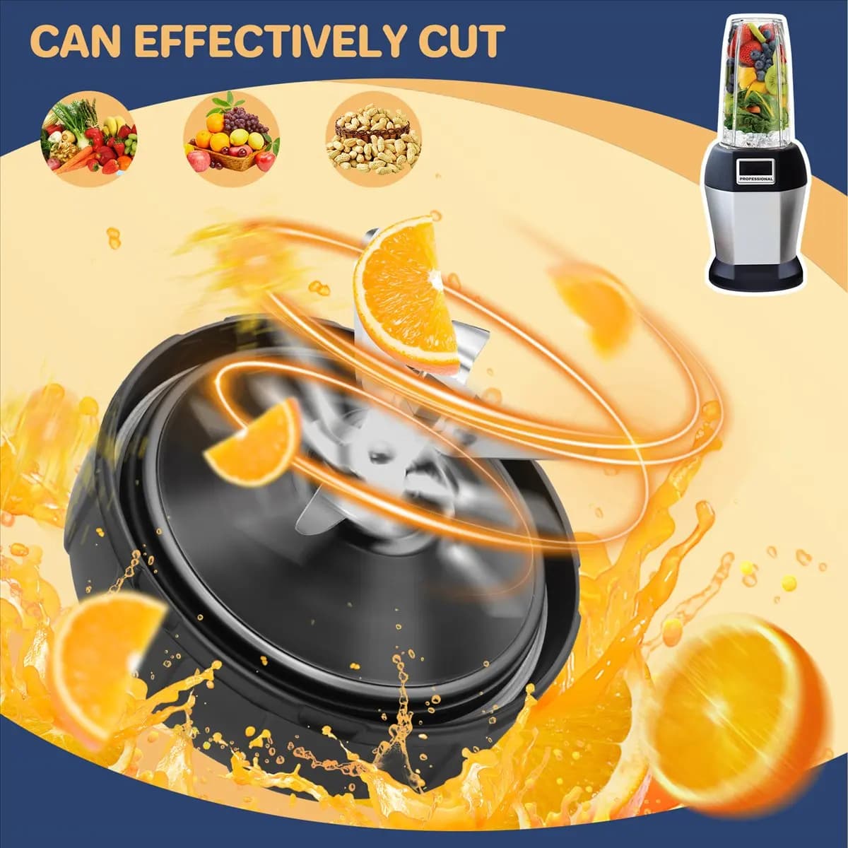 X10A 7 Fins Blender Blade Part Juicer Case Mixer Spare Assembly Replacement for Pro Auto-IQ Juicer Knife Holder