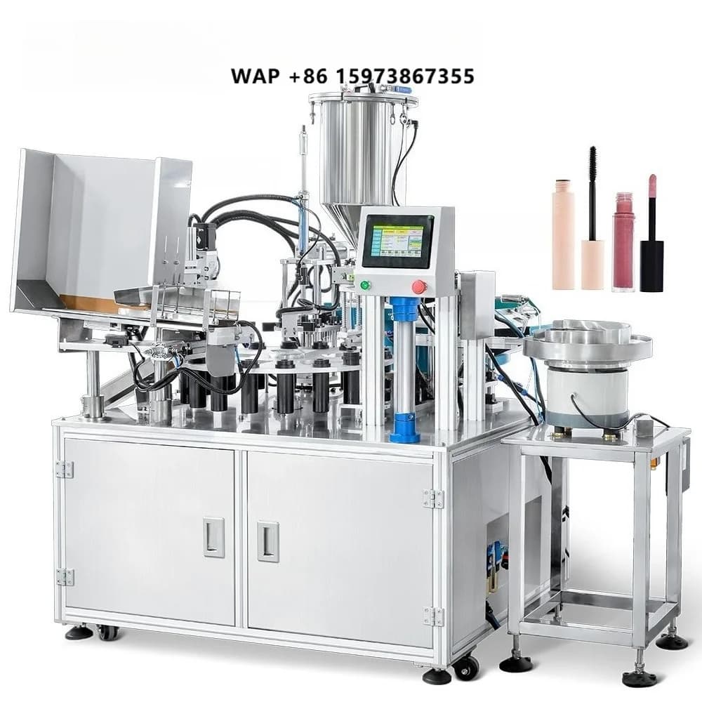ZONESUN ZS-AFC23A Macchina Automatica per Riempimento e Tappatura di Tubi per Mascara, Crema, Liquidi, Ombretto, Gelatine e Lucidalabbra - Attrezzatura per Imballaggio