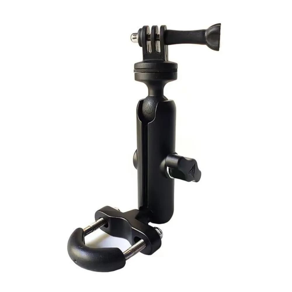 360 ° Supporto per staffa per action camera rotante Supporto per action camera robusto universale Staffa per fotocamera per specchietto retrovisore regolabile nero