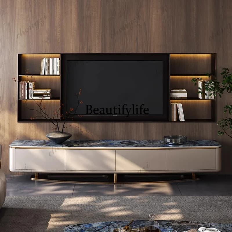 0776 Shelf Display Tv Stands Nordic Monitor Modern Living Room Floor Center Tv Stands Designer Storage Suporte Para Tv