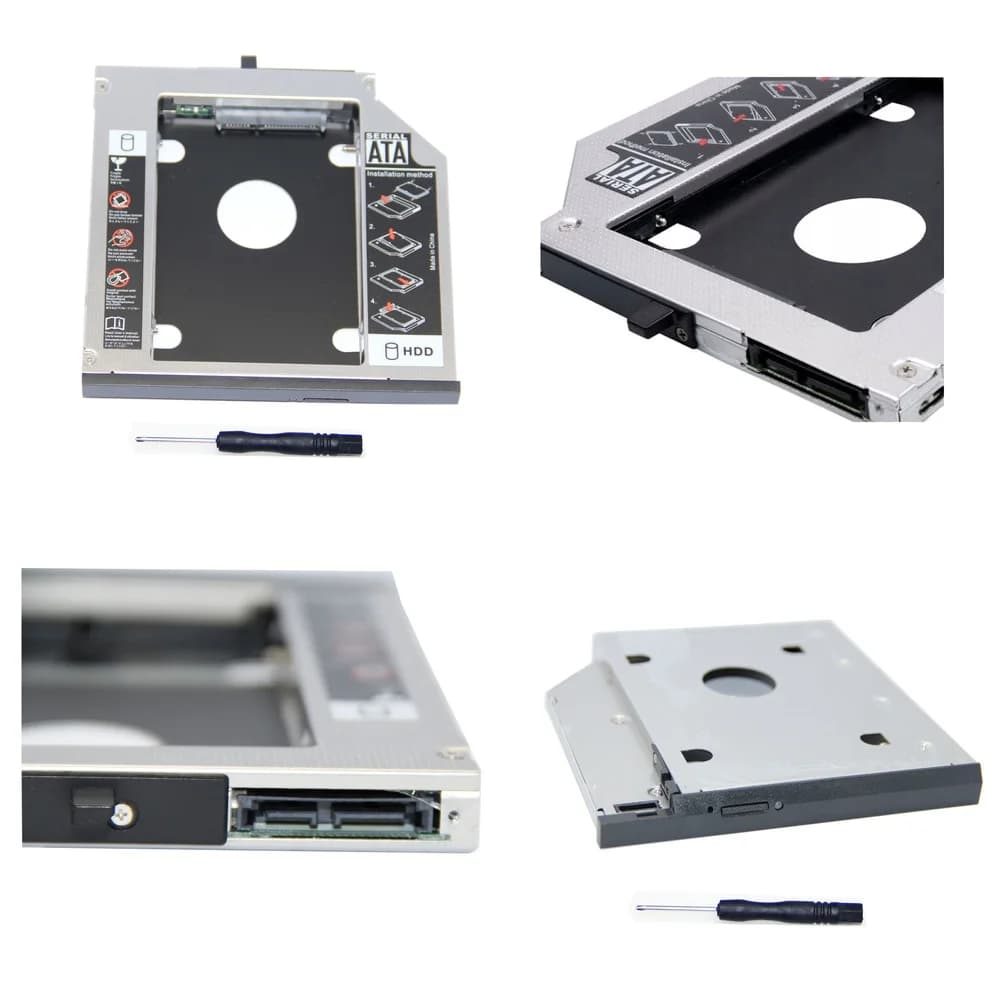 Nuovo Box Esterno per SSD Compatibile con IBM T420 R400 T520 P500, Adattatore da HDD SATA 12.7mm a USB 3.0 per Laptop