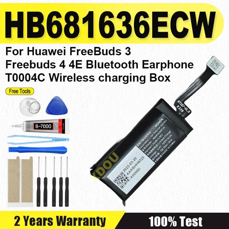 High Quality HB681636ECW New Battery For Huawei FreeBuds 3 Freebuds 4 4E Bluetooth Earphone T0004C Wireless Charging Box 410mAh