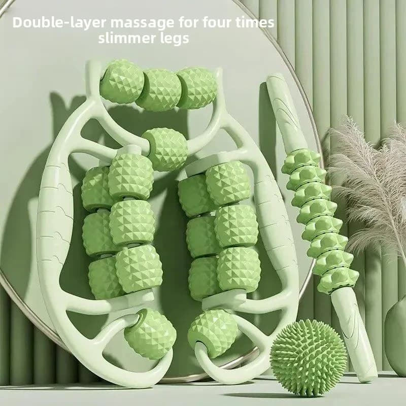 Massage for Legs with Rotating Ring, Foam Roller for Foams, Slender Device for Legs, Multifunctional Tool for Yoga and Fitness Exercises