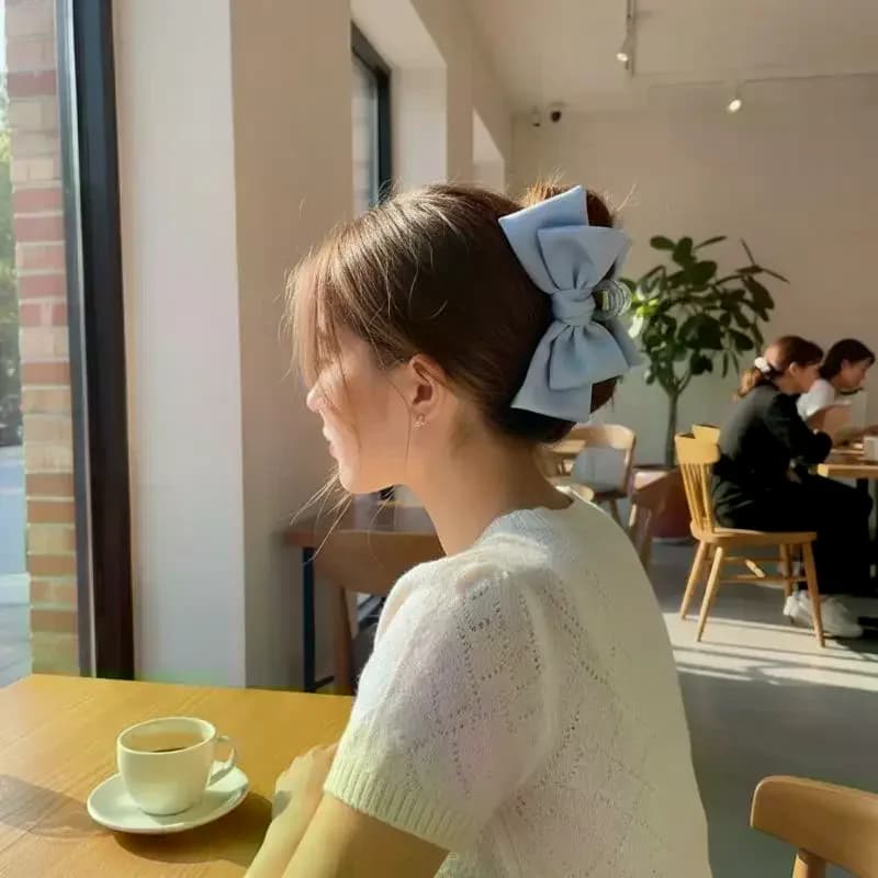 Super Large Bowknot Grip Clip Cute Hair Clip High-End Clip Hair Accessory For Women Bowknot Headwear Hair Claws