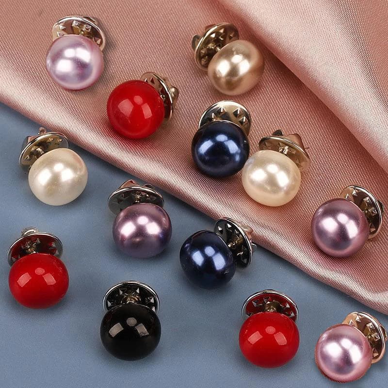 10 pezzi camicia da donna spilla bottoni spilla set spilla colorata camicia maglione spille di perle spilla accessori per abbigliamento cucito gratuito