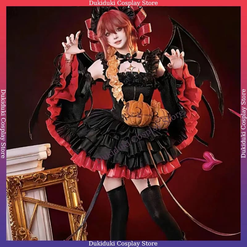 Costume Cosplay Kasane Teto, Abito Sexy da Piccola Demone per Comic Con, Outfit da Donna per Halloween e Giochi di Ruolo