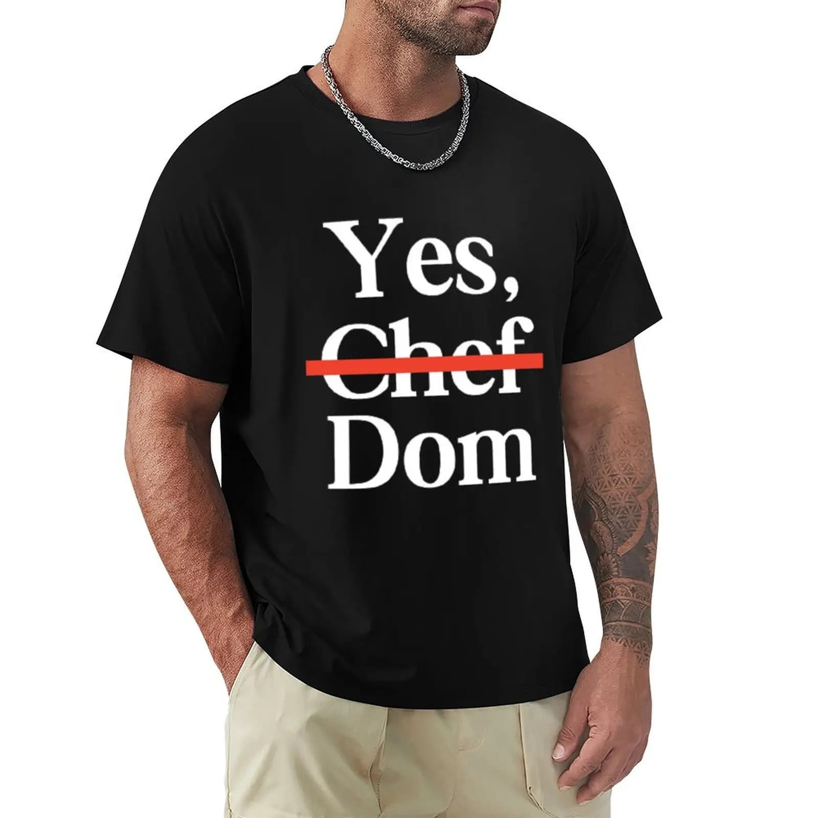 Yes, Chef Dom (Dolla) T-Shirt Utility Work Short Sleeve Top