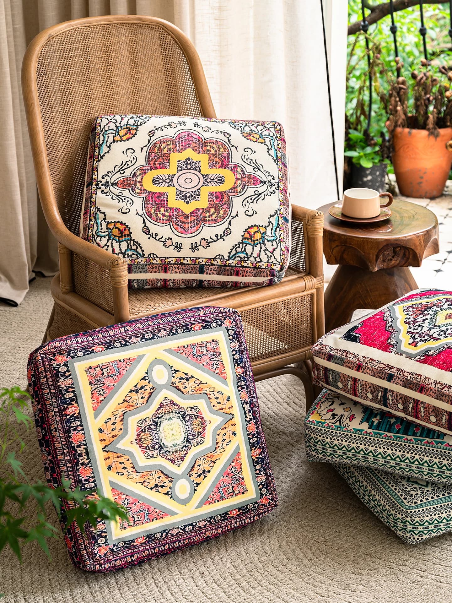 Classical Chinese Style Meditation Zafu Cushion Sofa Living Room Tatami Floor Mat Window Pad Luxury Home Textile