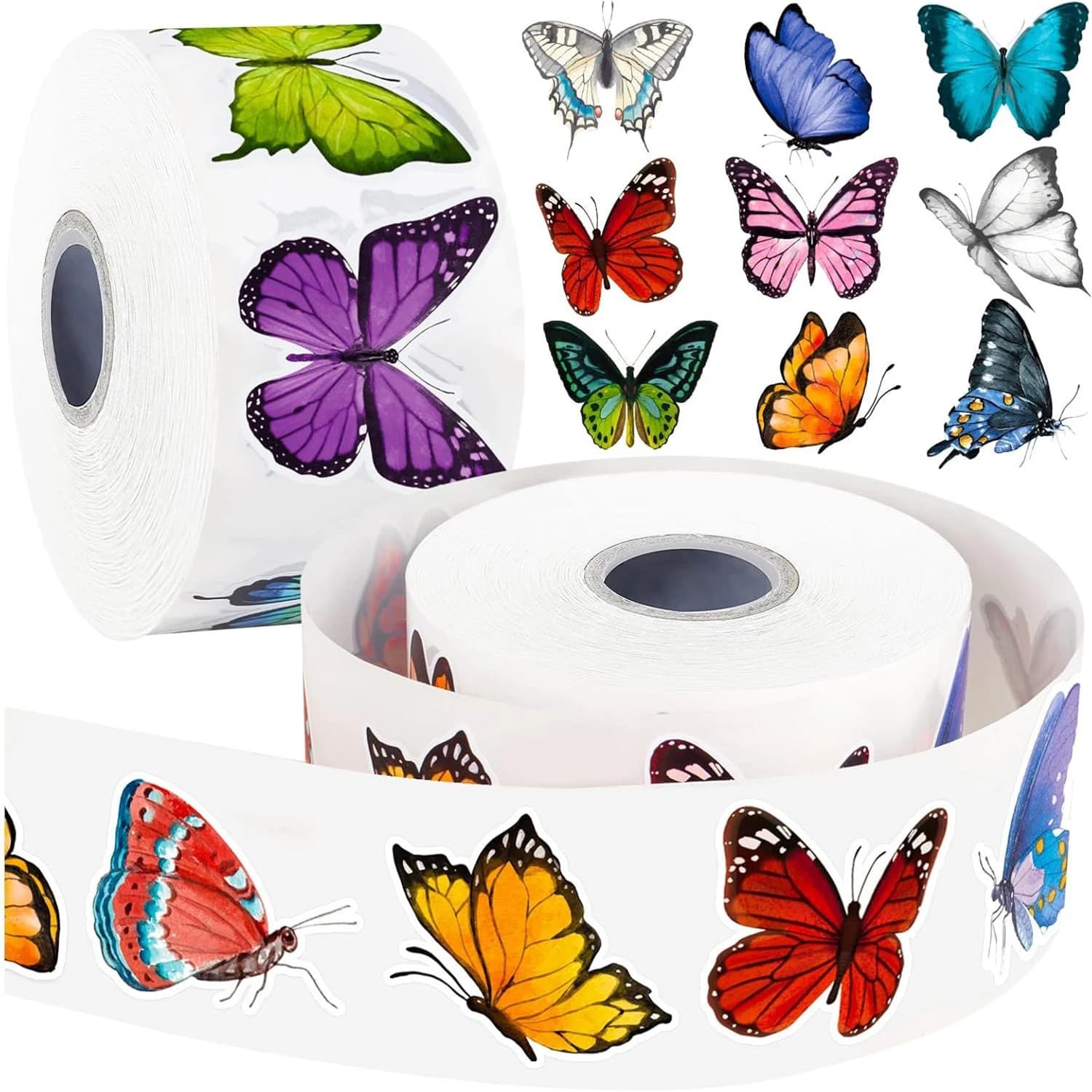 100-500pcs Creative Butterfly Decorative Stickers Gift DIY Phone Case Clipbook Water Cup Notebook stationery Stickers