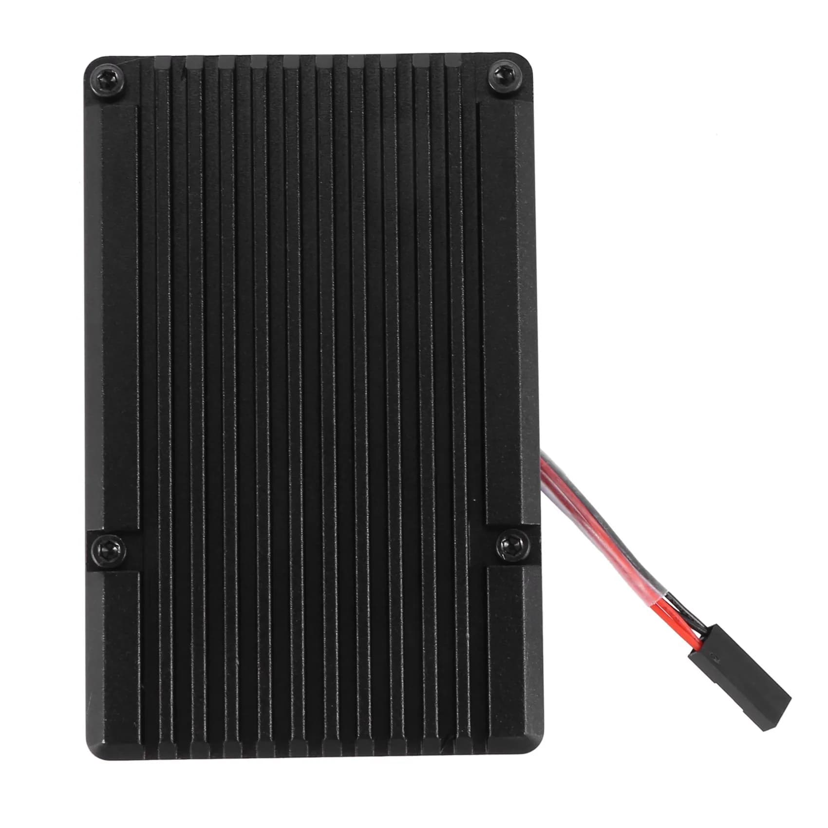 Solid 2X For Raspberry Pi 4 Aluminum case with double cooling fan Metal shell Black case for Raspberry Pi 4 Model B