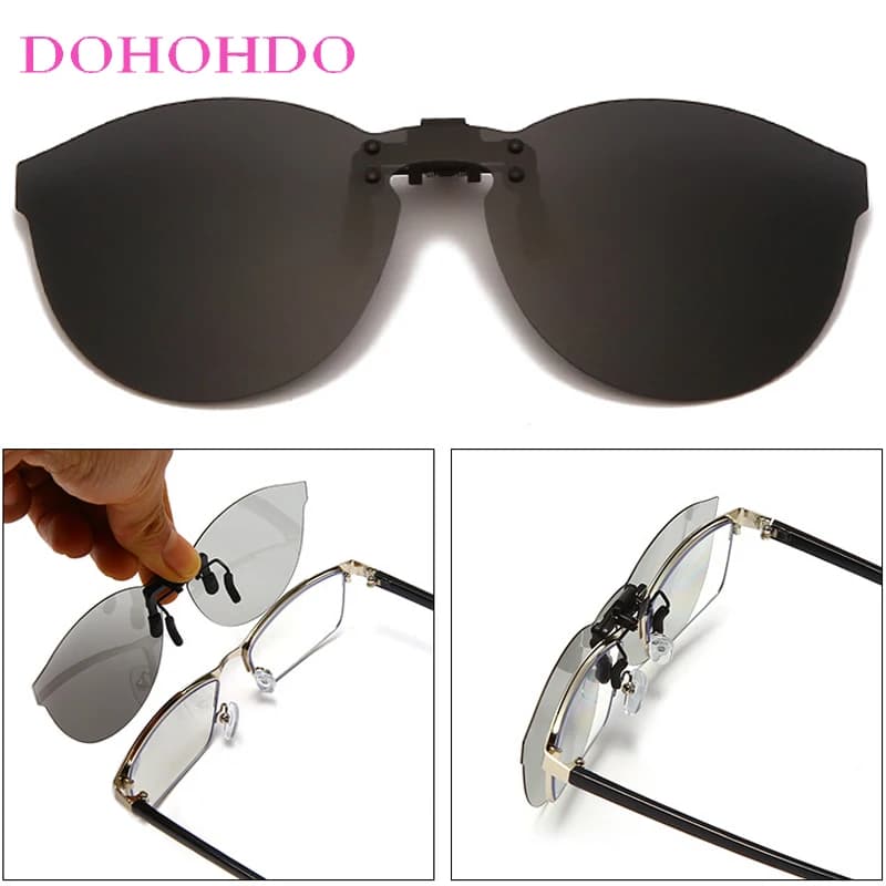 Lenti fotocromatiche per visione notturna polarizzate vintage Occhiali sportivi da guida Occhiali da sole clip-on antiriflesso Donna Uomo Lentes UV400
