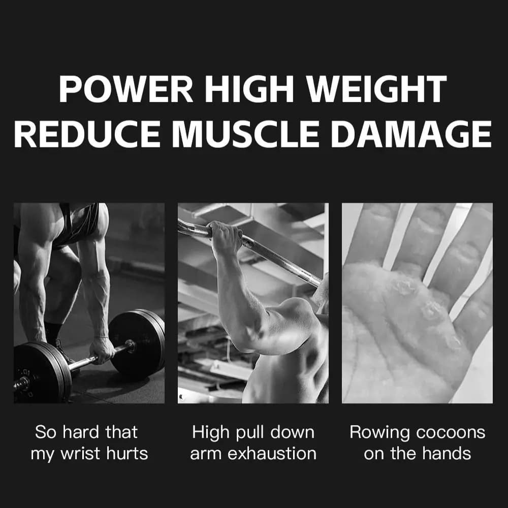 1 pair of anti-slip cow leather gym gloves, wear-resistant, adjustable, with weight lifting straps, durable leather