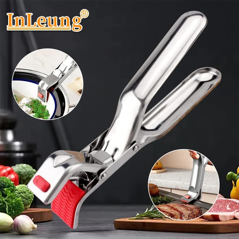 1-3pcs Anti-scalding Clip Hot Bowl Holder Dish Clamp Pot Pan Gripper Clip Air Fryer Dish Plate Retriever Tongs Kitchen Supplies