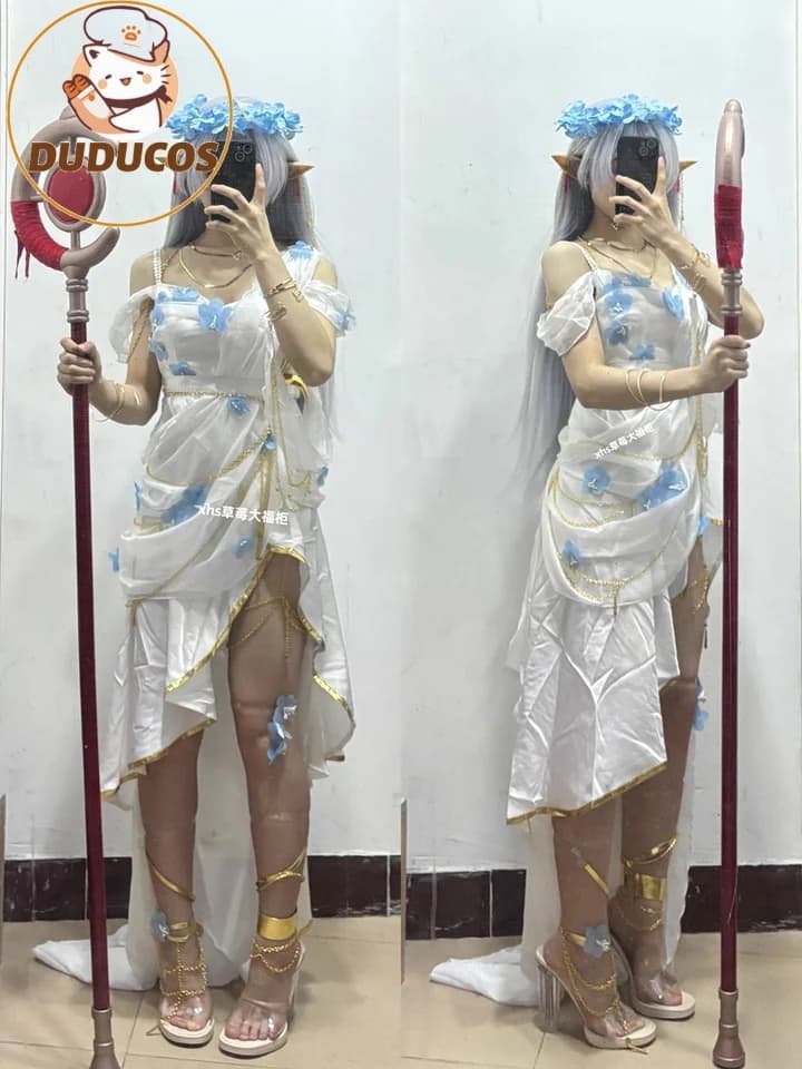 IN MAGAZZINO Frieren Cosplay Doujin Costume Anime DUDU-SR Woman Dressed in Witch Wig Frieren Oracle