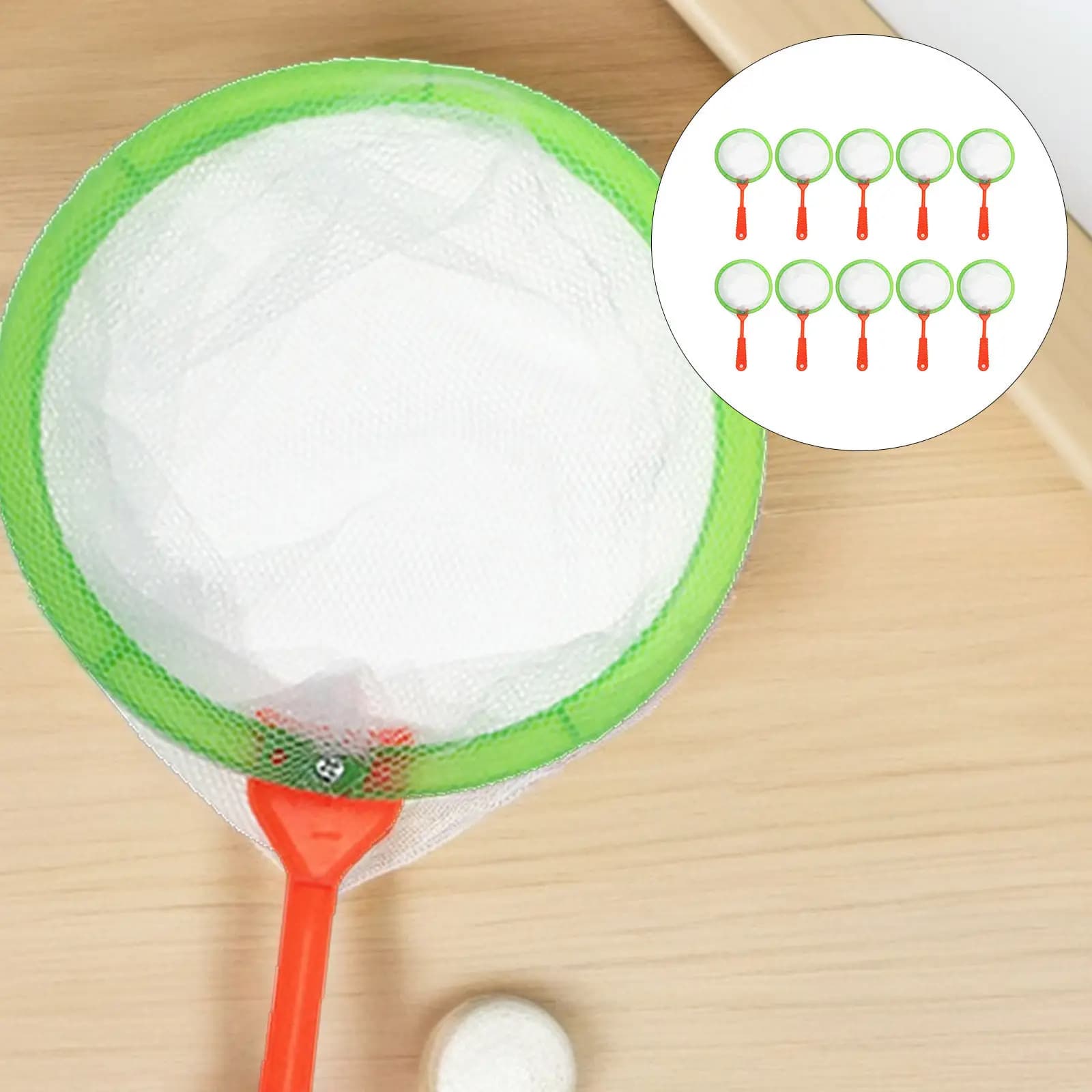 10Pcs Portable Durable Net for Kids Lightweight Smooth Handle Great for Insect Butterfly Fish Catching Summer Outdoor Beach