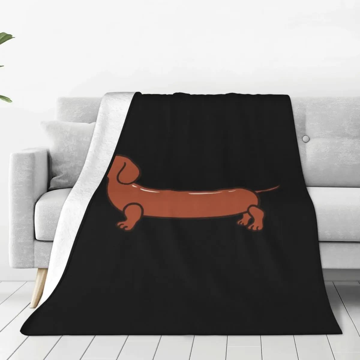 Salsiccia Cucciolo di cane Divertenti Coperte di bassotto Morbida e calda coperta di flanella per letto Soggiorno Picnic Viaggio Divano di casa
