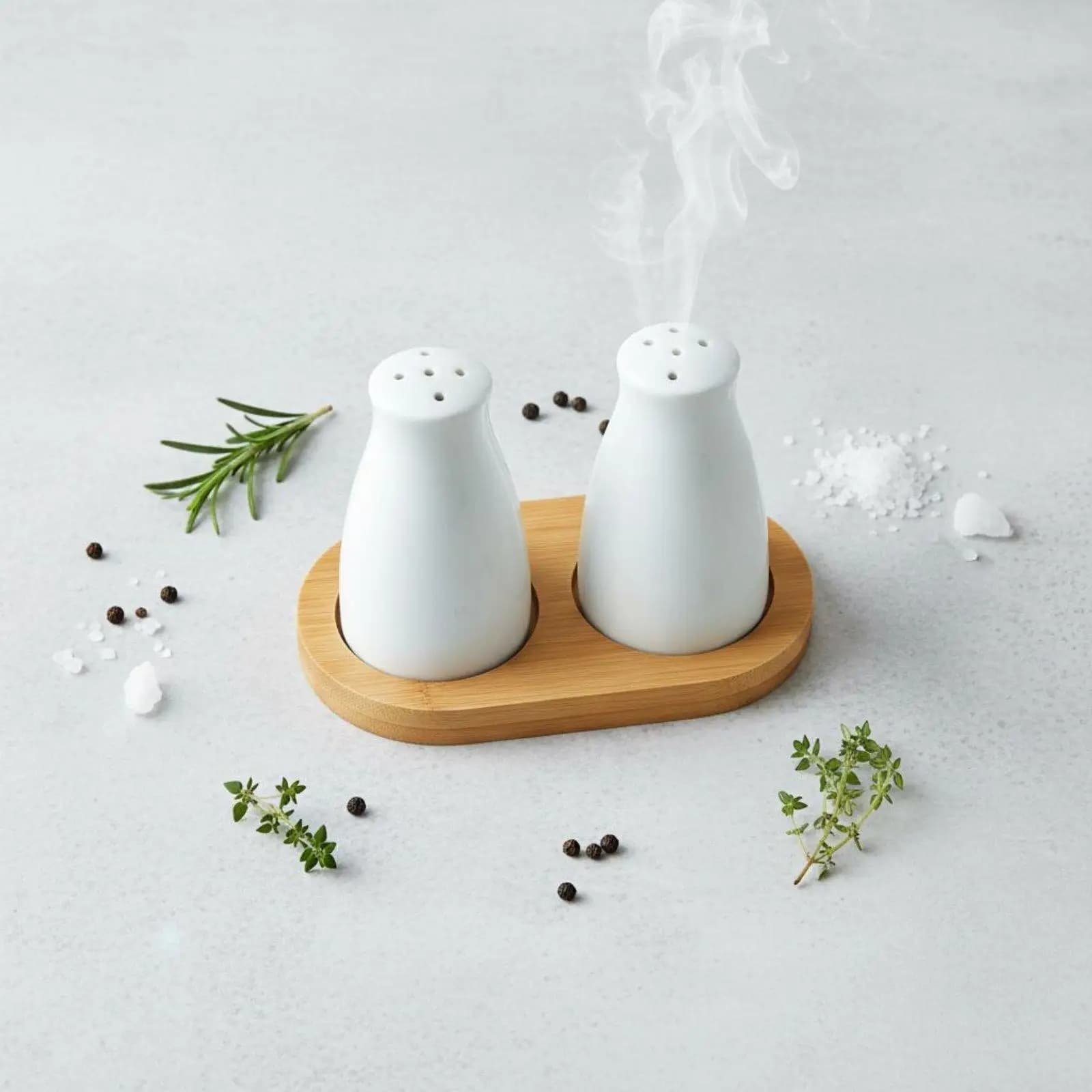 Glazed Ceramic Spice Jar Set Kitchen Accessories Utensils for Kitchen Seasoning Organizer for Restaurant Tables