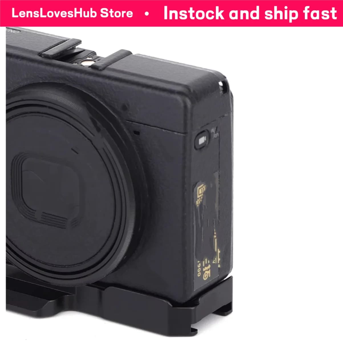L FITTEST support for RICOH GR IV Camera, Anti-shock, with Vertical Tripod, Quick Hook Base and Handle