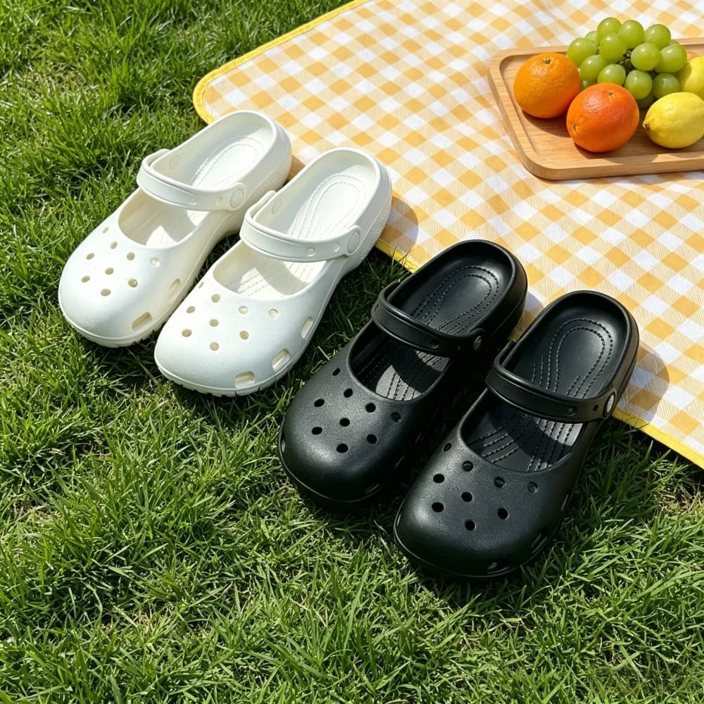 SHAJI Nuove Scarpe Estive da Donna, Stile Mary Jane, con Piattaforma in EVA, Antiscivolo, Casual, per Interni ed Esterni, Sandali da Spiaggia