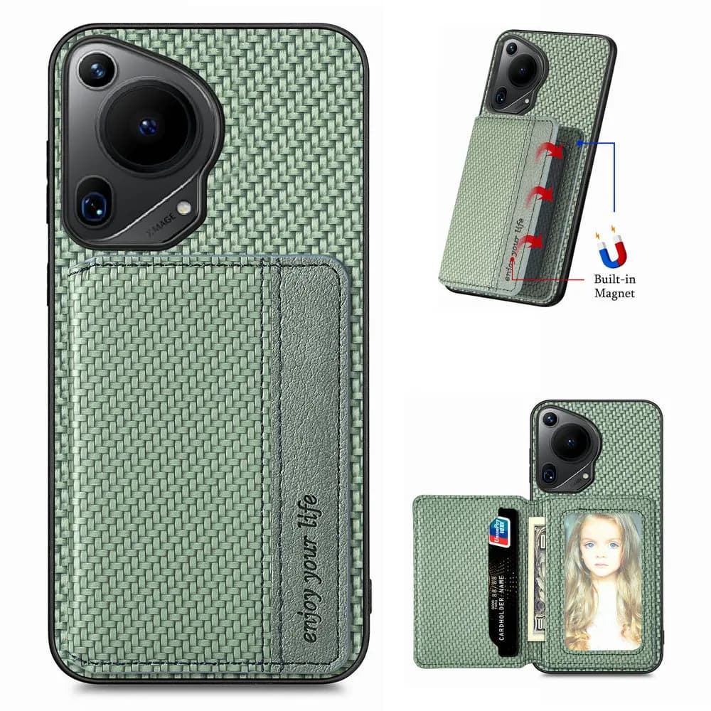 Custodia per carte in pelle con blocco RFID per Huawei Pura 70 Ultra 5G Cover per telefono Portafoglio magnetico Pannello posteriore Pura 70 Pro Plus Pura70 Funda