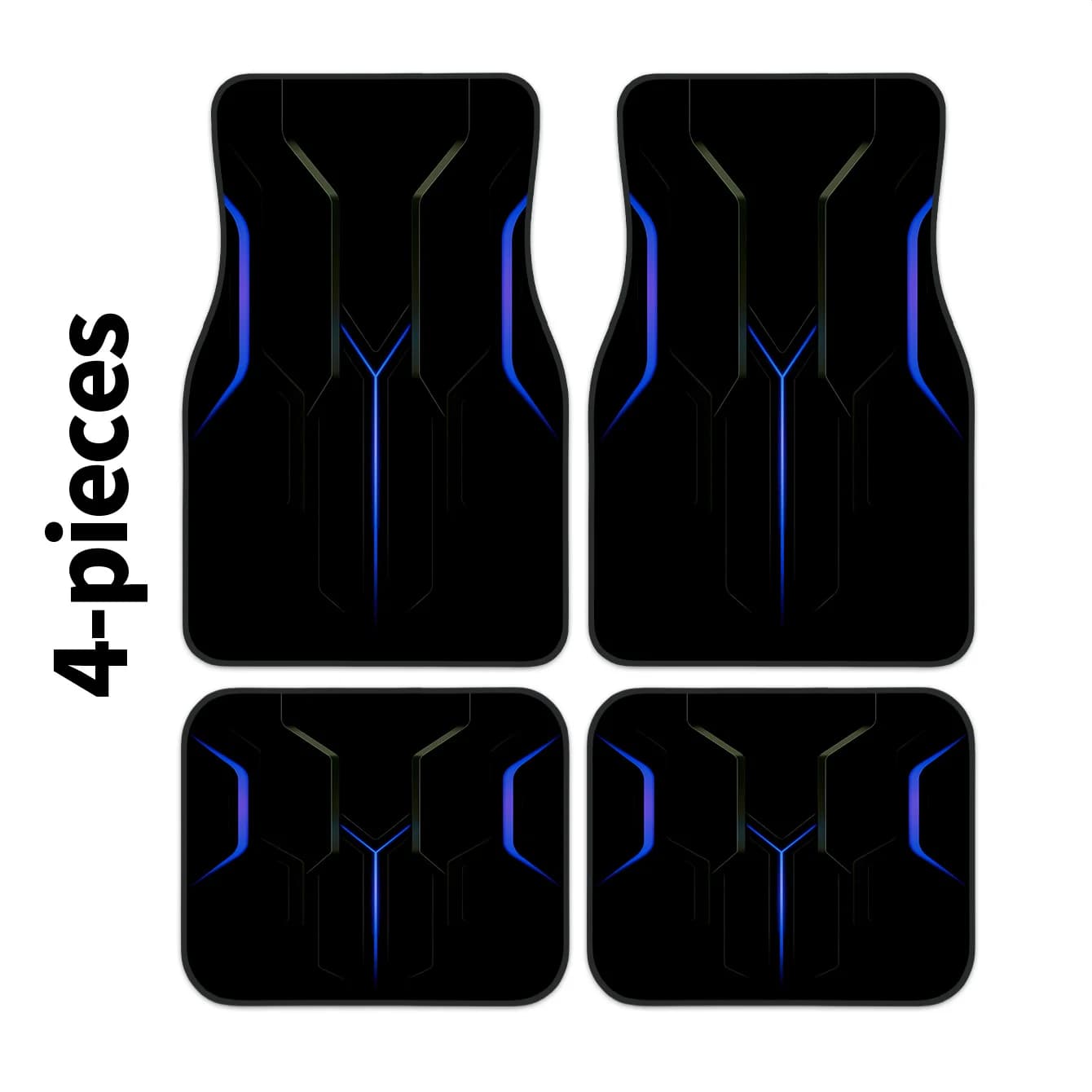 4 2D Car Mats | Light Line Printing, Polyester, universally applicable, fashionable, easy to install and clean, perfect