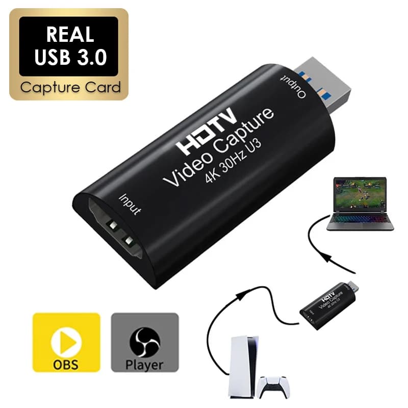 4K 30HZ MS2130 Reale USB 3.0 HDTV Scheda di acquisizione video Scatola di registrazione di giochi 1080p 60fps Streaming live per PS4 Ps5 Switch