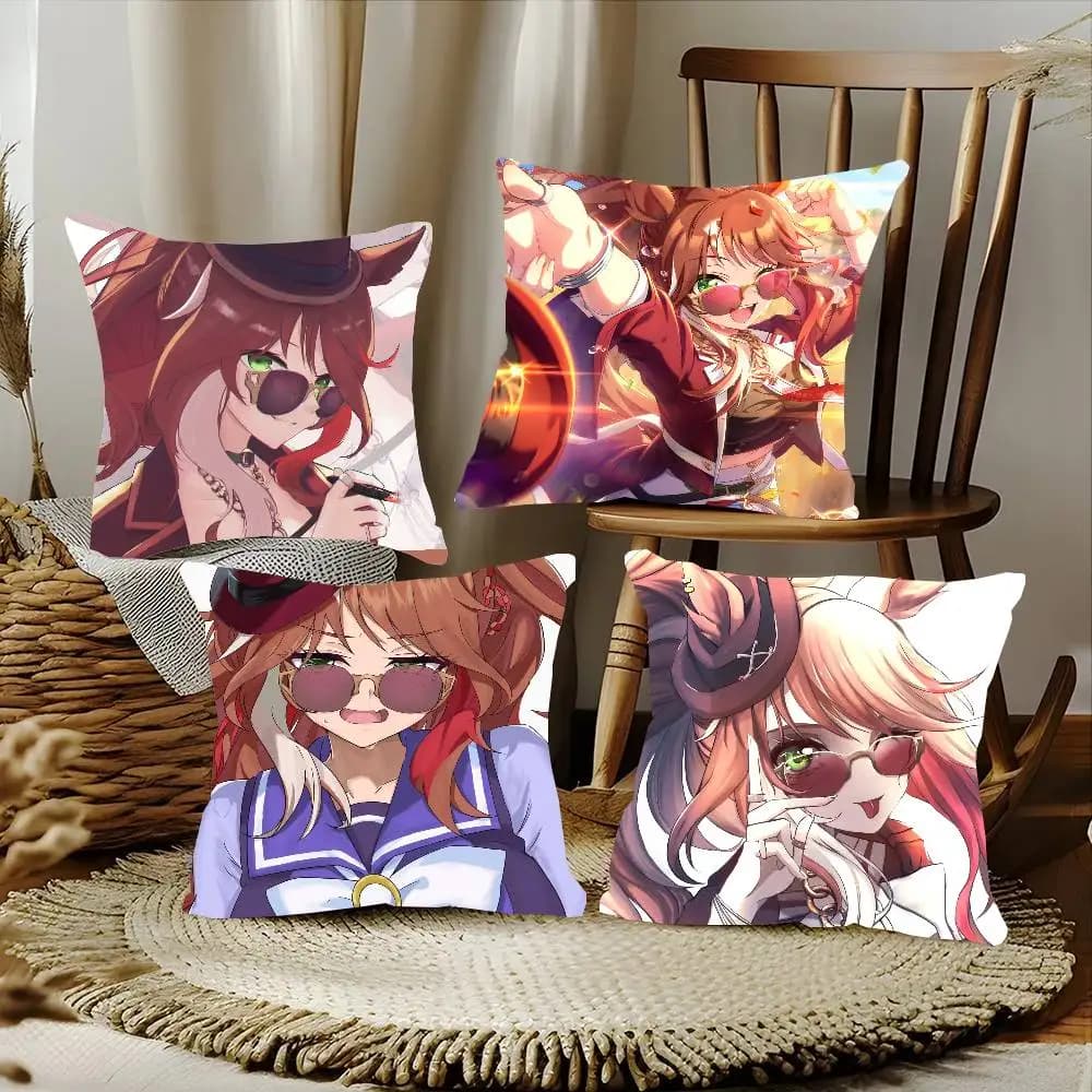 Federa per cuscino Forever Young Anime U-umamusume, federa quadrata alla moda per camera da letto, divano, decorazione per il tempo libero