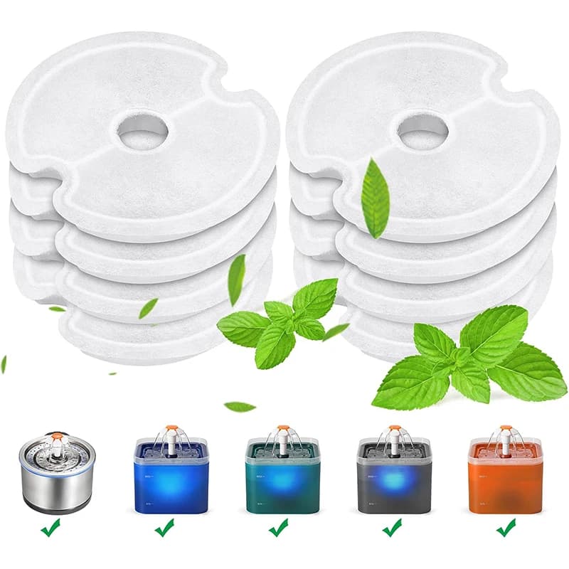 Filtri di ricambio per filtri per fontane d'acqua per gatti Filtro di ricambio Sistema multi-filtrazione Filtro a carbone attivo