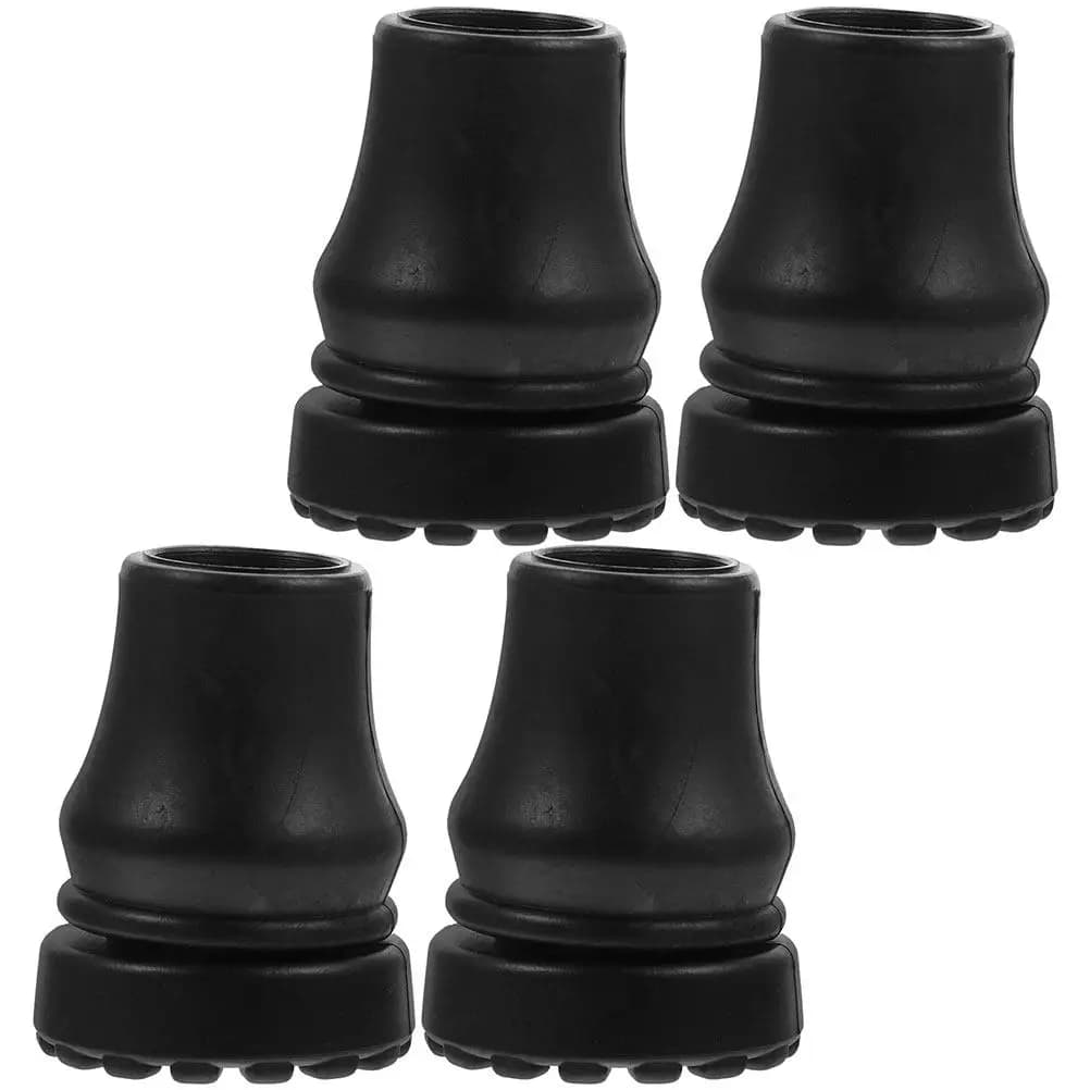 4Pcs Anti-Slip PVC Trekking Pole Tips Durability Shock Absorption Non-Slip Crutch Foot Covers Walking Cane Replacement Ends