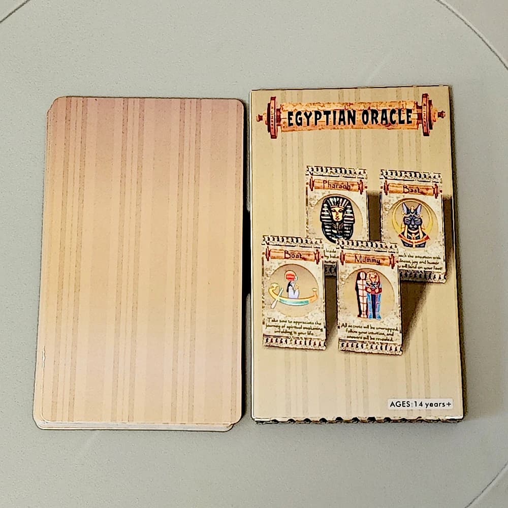 ORACLE EGYPTIAN 20 carte, mazzo ispiratore 12*7 cm con messaggi dallo spirito divino dei egiziani