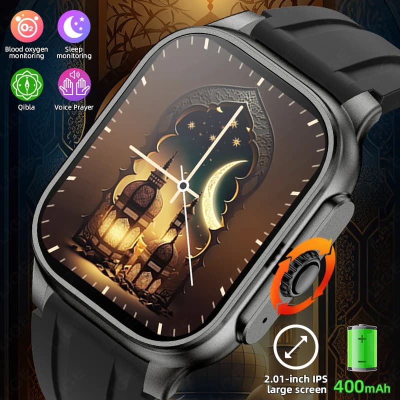 LIGE Corano Hadith Audio 2.01 Astuto Della Vigilanza 4GB di Memoria Bluetooth Chiamata Uomini 400mAh Batteria IP68 Smartwatch Impermeabile Per Android IOS