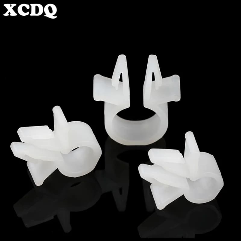 Morsetto per cavo fisso per scheda PC da 100 pezzi Cerchio in plastica Supporto per fascette rotonde Morsetto per cablaggio Morsetto per fascette fissa per sedile