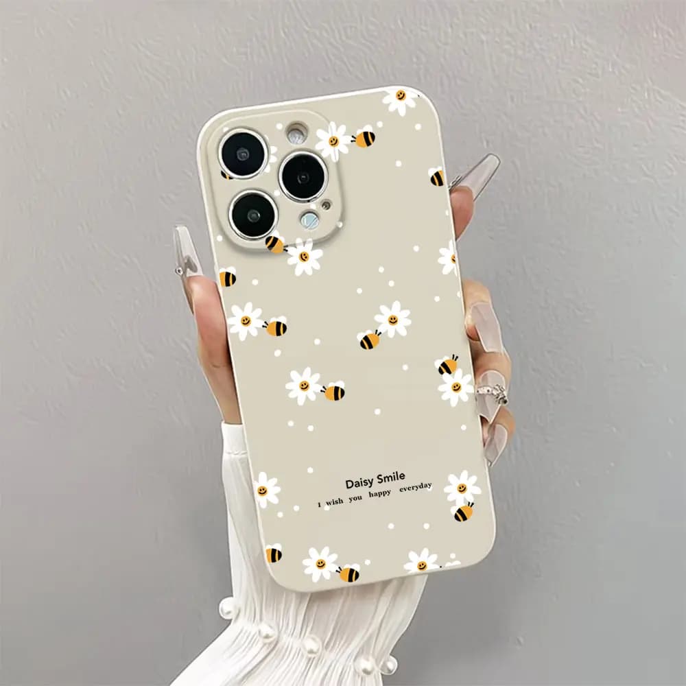 Cover Morbida in Silicone con Motivo Ape per iPhone 17 16 15 14 13 12 11 Pro XS Max 7 8 6 Plus Mini Air 17e 16e SE 2022 X XR