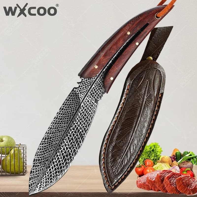 Accessori per la Casa WXCOO, Coltello da Cucina in Acciaio Inox, Affettatrice per Frutta, Carne e Ossa, Utensili da Cucina