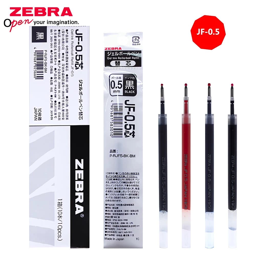 10 PZ Zebra Limited JJ15 Sarasa Grand Penna Gel Ricarica JF-05 Ricarica ad asciugatura rapida Adatto per JJ15/JJ55/JJ56 10 Opzioni di colore