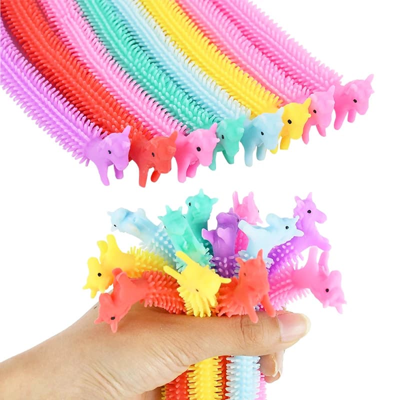 6-24 Pezzi Divertenti Giocattoli Unicorno Estensibili in TPR, Regali per Feste di Compleanno per Bambini, Giocattoli Antistress
