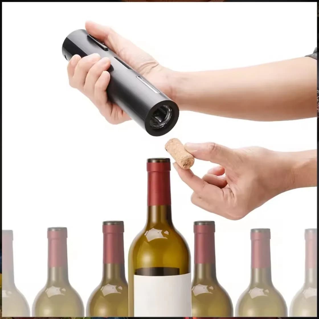 Set Apribottiglie Elettrico per Vino, Cavatappi Automatico con Decanter, Kit di Accessori per Facile Degustazione