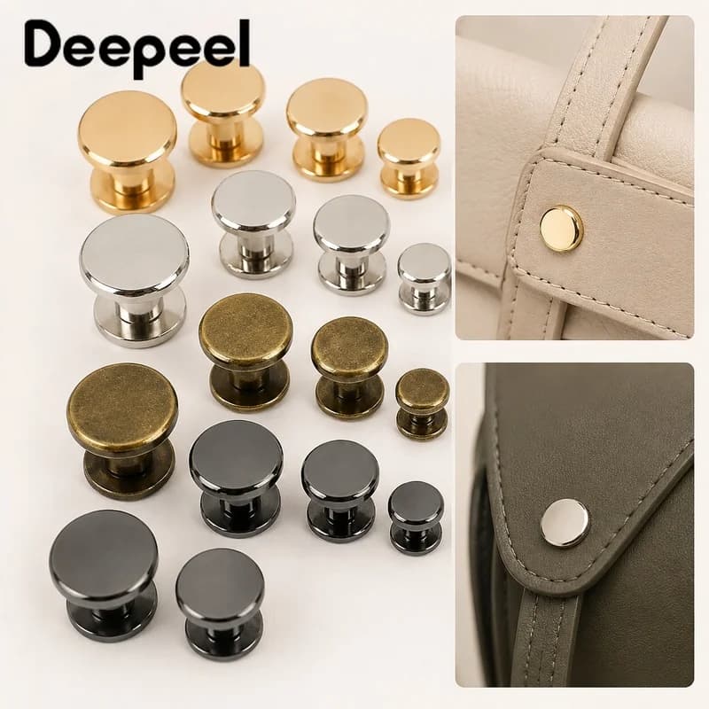 10/20/30/50Pcs 5/8mm Metal Screw Nail Buttons Jacket Rivet Decoration Coat Stud Fasteners Shoe Craft DIY Sewing Accessories Kit