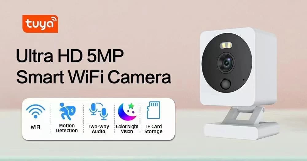 3MP 1296P Tuya APP 4X Zoom Wireless WIFI Telecamera IP AI Rilevazione umanoide Sicurezza domestica CCTV Baby Monitor