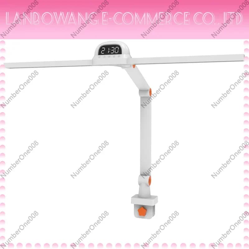 Lampada da Scrivania a Doppia Testa con Clip, Luce di Lettura Pieghevole a Livello AA per Studio e Camera da Letto, Lampada da Tavolo con Morsetto per la Protezione degli Occhi
