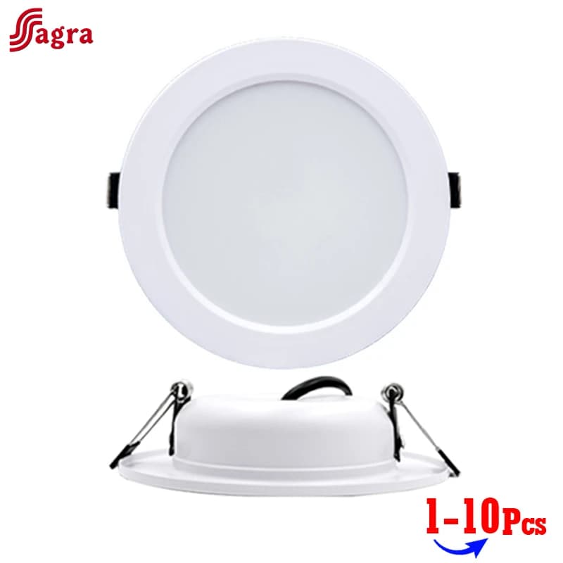 1-10 pezzi LED da incasso a soffitto rotondo da incasso 220V 3W 5W 7W 9W 12W 15W camera da letto cucina decorazioni per la casa illuminazione faretti luci di pannello